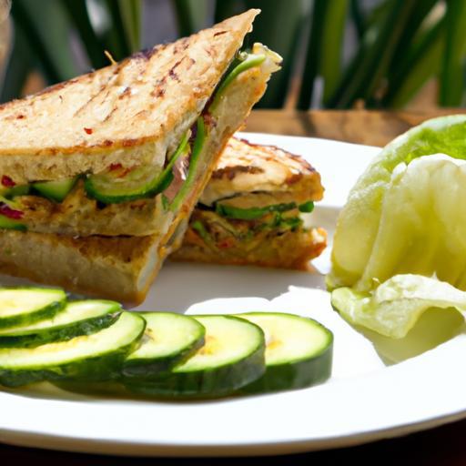 Refreshing Twist: The Delightful Hummus & Cucumber Sandwich