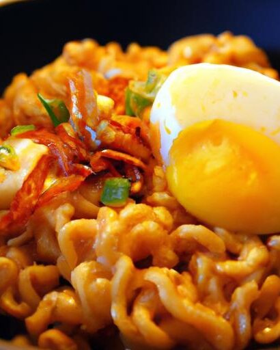 Fiery Korean Spicy Ramen with Egg: A Flavorful Comfort Dish