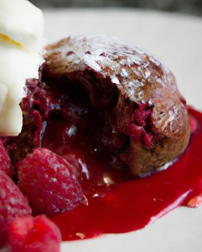 Molten Lava Cake with Raspberry Sauce: A Decadent Delight