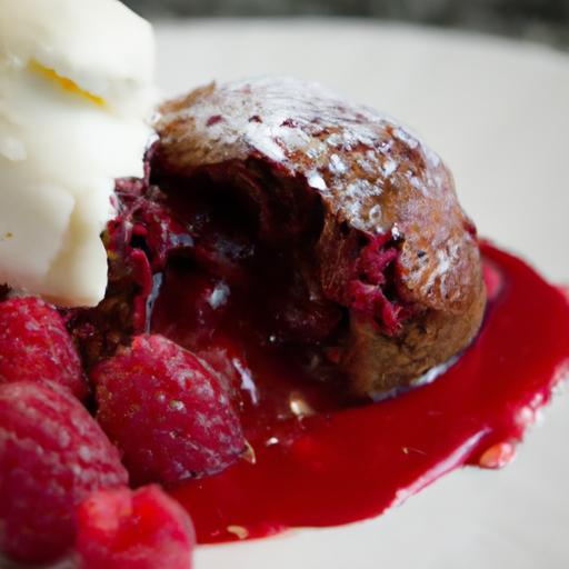 Molten Lava Cake with Raspberry Sauce: A Decadent Delight