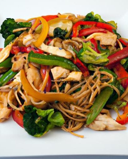 Flavorful Chicken Vegetable Lo Mein: A Colorful Stir-Fry Delight