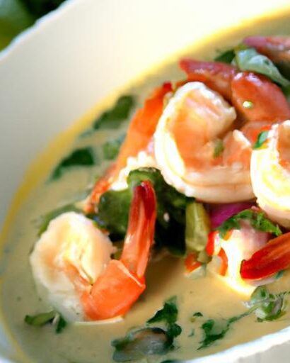 Savor Thai Green Curry with Shrimp: A Zesty Seafood Delight