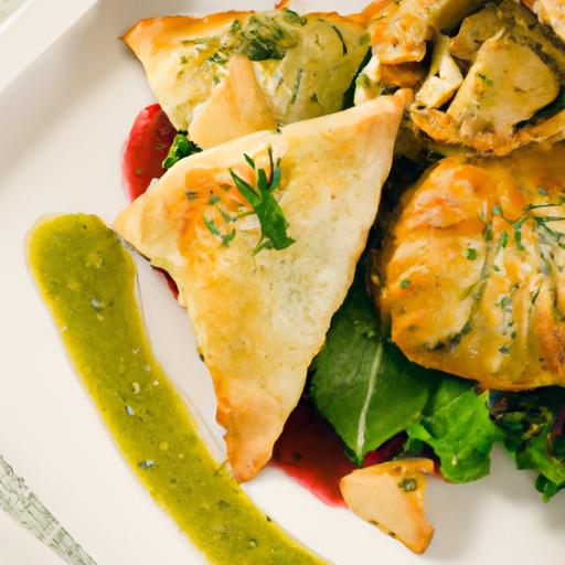 Crispy Chicken⁣ Pastilla Wrapped in Golden Phyllo Delight