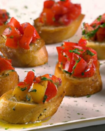 Tiny Toasts, Big Flavor: Mini Bruschetta for Two Delight
