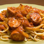 Savory Spaghetti with Pork-Free Italian Sausage Twist