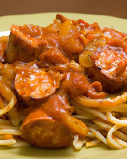 Savory Spaghetti with Pork-Free Italian Sausage Twist