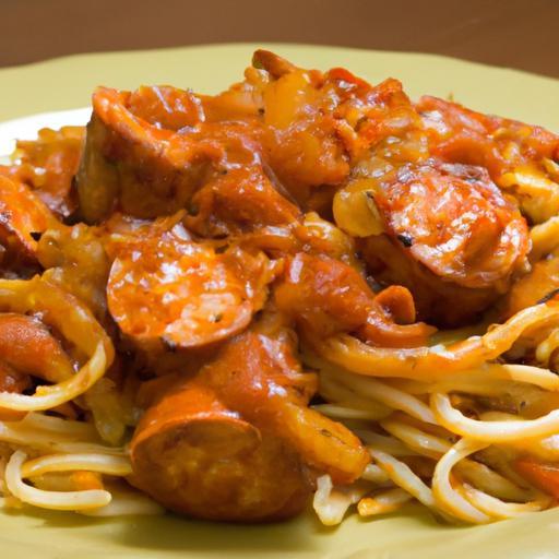 Savory Spaghetti with Pork-Free Italian Sausage Twist