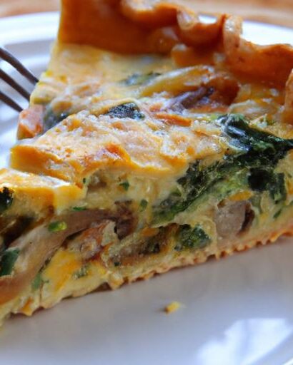 Savor the Flavor: Mushroom & Spinach Quiche Delight