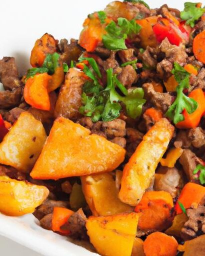 Hearty Ground Beef & Sweet Potato Hash: A Flavorful Twist