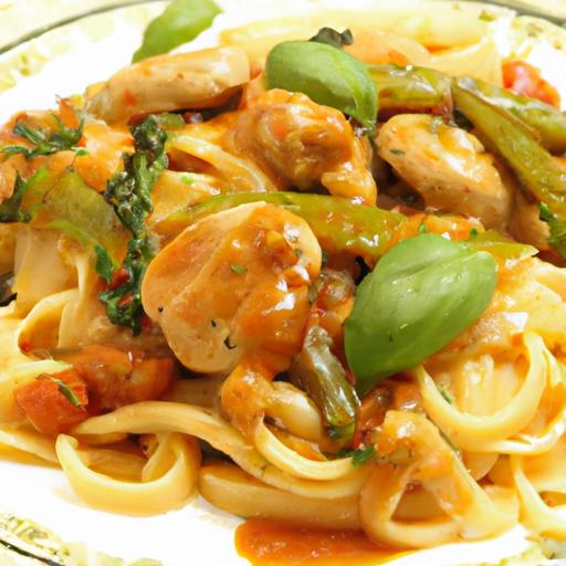 Savory Spaghetti with Pork-Free italian Sausage Twist