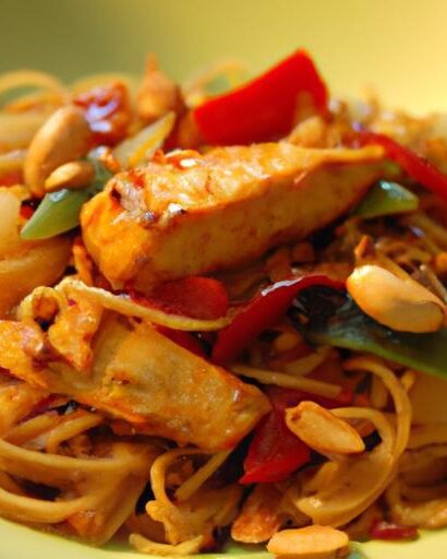 Savory Thai Peanut Noodles with Chicken: A Flavorful Feast