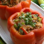 Flavor-Packed Stuffed Bell Peppers with Savory Ground Chicken