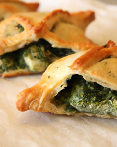 Flaky Spinach and Feta Pastries: A Savory Delight Recipe