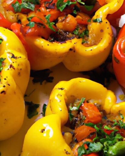 Colorful Vegetarian Stuffed Bell Peppers: A Flavorful Feast