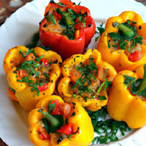 Colorful Vegetarian⁢ Stuffed Bell Peppers:‍ A Flavorful Feast