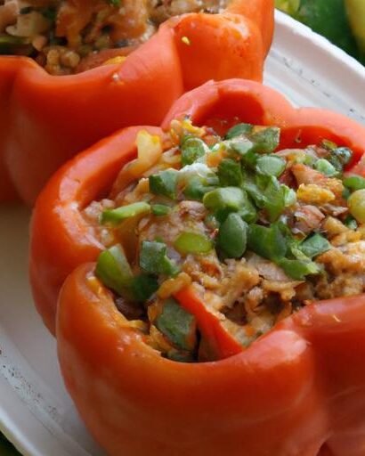 Flavor-Packed Stuffed Bell Peppers with Savory Ground Chicken