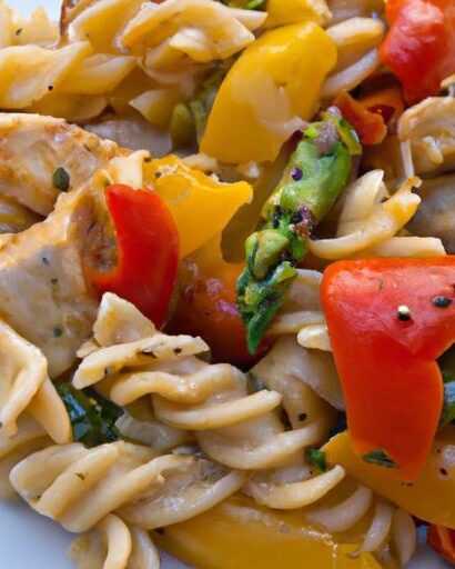 Wholesome Pasta Delight: Veggies and Chicken Harmony