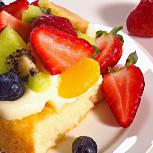 Tres Leches cake with Fruit: A Creamy,Fruity Delight