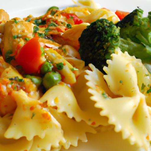 Wholesome Pasta Delight: Veggies and Chicken Harmony