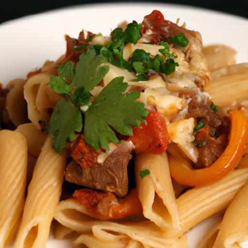 Savor the Classic: Ground beef & Tomato Pasta Delight