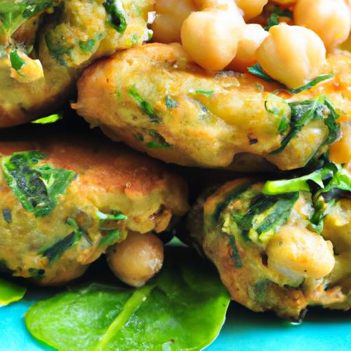 Golden Chickpea & ​spinach ⁣Fritters: ⁣A Wholesome Delight