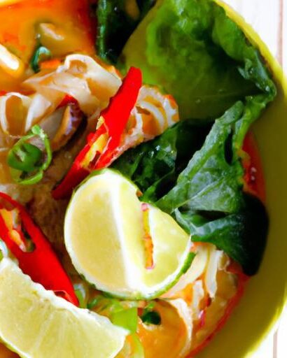 Savor the Zesty Flavor: Vegetarian Thai Tom Yum Noodle Soup