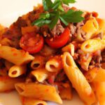 Savor the Classic: Ground Beef & Tomato Pasta Delight