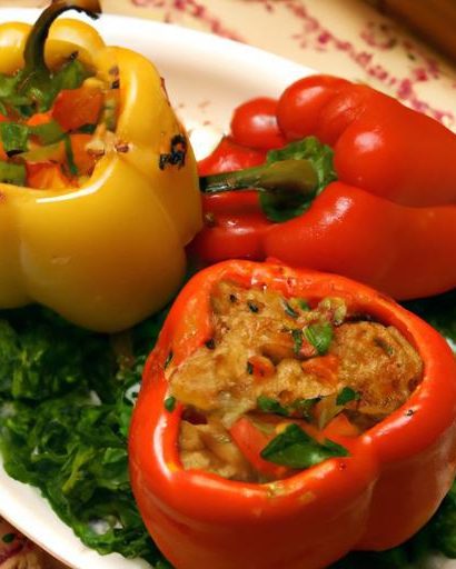 Flavor-Packed Stuffed Bell Peppers with Ground Chicken Delight