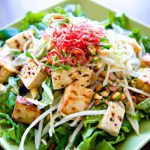Fresh Vietnamese Noodle Salad with Crispy Tofu Delight