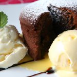 Decadent Lava Cake Paired Perfectly with Vanilla Ice Cream