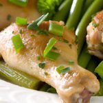 Crispy Baked Chicken Drumsticks with Savory Green Beans Delight