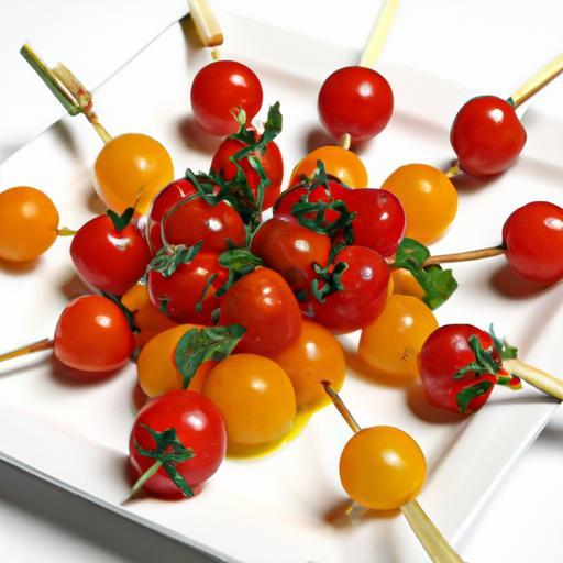 Bite-Sized Bliss: Mini Caprese Skewers with Cherry Tomatoes