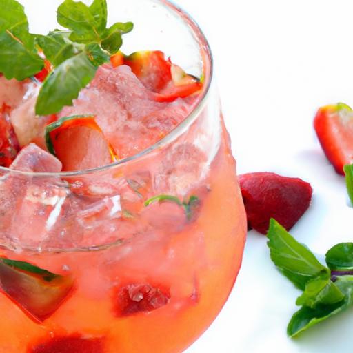 Refreshing Twist: Strawberry Basil Lemonade Sparkling Delight