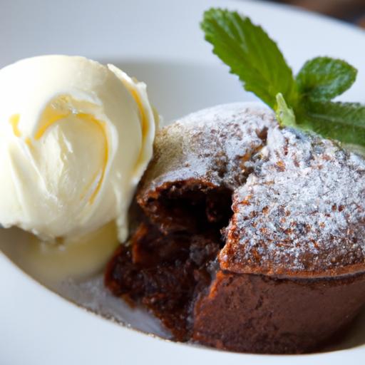 Decadent Lava Cake Paired Perfectly with Vanilla Ice Cream