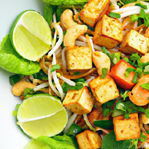 Fresh vietnamese⁣ Noodle Salad with Crispy Tofu Delight