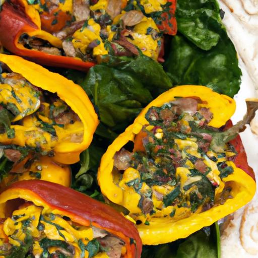 Garden-Fresh⁣ Delight: ​Spinach⁣ & Artichoke Stuffed ​Peppers