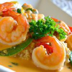 Golden Spice Delight: Thai Yellow Curry with Tender Shrimp